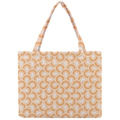 Retro Mirror Pattern Peach Tiny Tote Bags by ImpressiveMoments