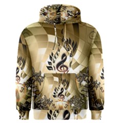 Clef With  And Floral Elements Men s Pullover Hoodies by FantasyWorld7