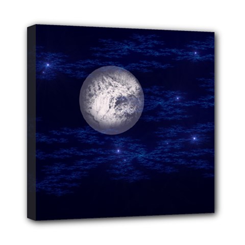 Moon And Stars Mini Canvas 8  X 8  by digitaldivadesigns