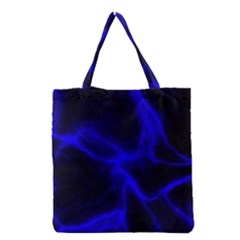 Cosmic Energy Blue Grocery Tote Bags by ImpressiveMoments