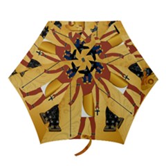 Anubis, Ancient Egyptian God Of The Dead Rituals  Mini Folding Umbrellas by FantasyWorld7