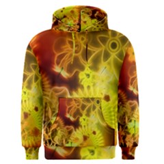 Glowing Colorful Flowers Men s Pullover Hoodies by FantasyWorld7