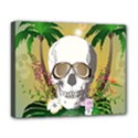 Funny Skull With Sunglasses And Palm Deluxe Canvas 20  x 16   View1