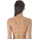 Orange And White Owl Pattern Sports Bra View2