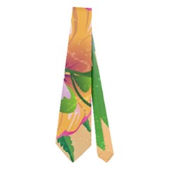 Cute Toucan With Palm And Flowers Neckties (two Side)  by FantasyWorld7