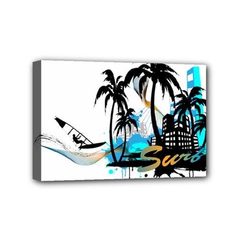 Surfing Mini Canvas 6  X 4  by EnjoymentArt