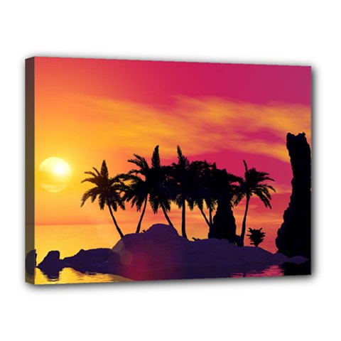 Wonderful Sunset Over The Island Canvas 16  X 12  by FantasyWorld7