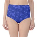 Snow Stars Blue High-Waist Bikini Bottoms View1