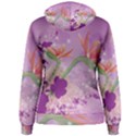 Wonderful Flowers On Soft Purple Background Women s Pullover Hoodies View2