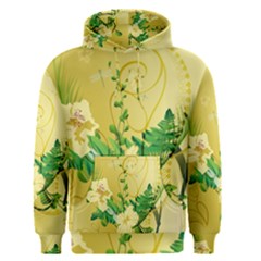 Wonderful Soft Yellow Flowers With Leaves Men s Pullover Hoodies by FantasyWorld7