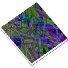 Colorful Abstract Stained Glass G301 Small Memo Pads by MedusArt