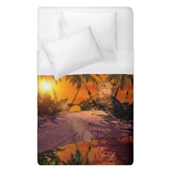 Wonderful Sunset In  A Fantasy World Duvet Cover Single Side (single Size) by FantasyWorld7