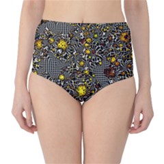 Sci Fi Fantasy Cosmos Yellow High-waist Bikini Bottoms by ImpressiveMoments