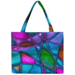 Imposant Abstract Teal Tiny Tote Bags by ImpressiveMoments