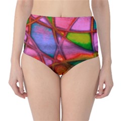 Imposant Abstract Red High-waist Bikini Bottoms by ImpressiveMoments