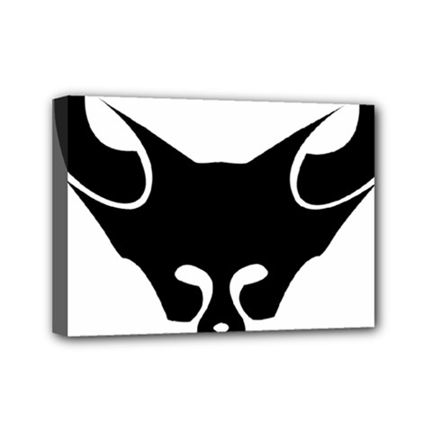 Black Fox Logo Mini Canvas 7  X 5  by carocollins