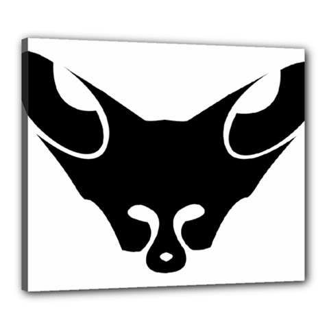 Black Fox Logo Canvas 24  X 20  by carocollins