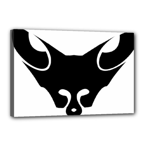 Black Fox Logo Canvas 18  X 12  by carocollins