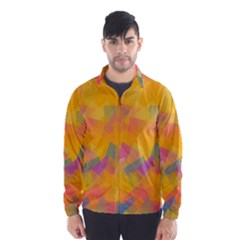 Fading Squares Wind Breaker (men) by LalyLauraFLM