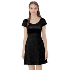 Officially Sexy Black & Green Os Collection Short Sleeve Skater Dress by OfficiallySexy