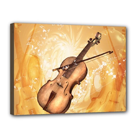 Wonderful Violin With Violin Bow On Soft Background Canvas 16  X 12  by FantasyWorld7