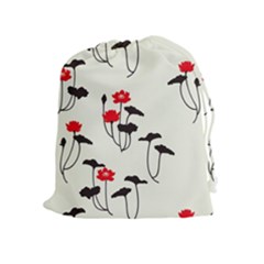 Flowers Drawstring Pouch (xl) by typewriter