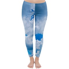 Cumulus Clouds Winter Leggings  by trendistuff