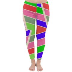 Symmetric Distorted Rectangles Winter Leggings by LalyLauraFLM