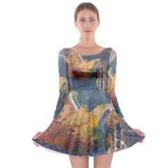 Great Wall Of China 1 Long Sleeve Skater Dress by trendistuff