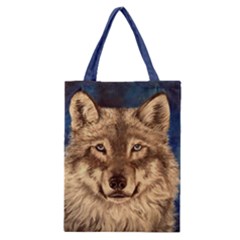 Wolf Classic Tote Bags by ArtByThree