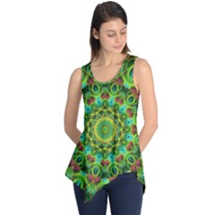 Peacock Feathers Mandala Sleeveless Tunic by Zandiepants