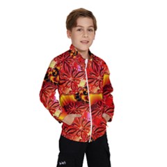  Flame Delights, Abstract Red Orange Wind Breaker (kids) by DianeClancy