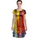 Conundrum I, Abstract Rainbow Woman Goddess  Cap Sleeve Nightdress View1