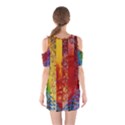 Conundrum I, Abstract Rainbow Woman Goddess  Cutout Shoulder Dress View2