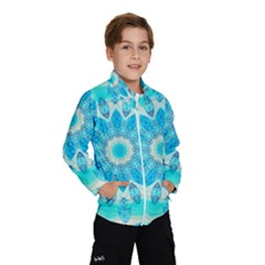 Blue Ice Goddess, Abstract Crystals Of Love Wind Breaker (kids) by DianeClancy