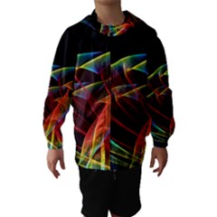 Dancing Northern Lights, Abstract Summer Sky  Hooded Wind Breaker (kids) by DianeClancy