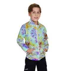 Golden Violet Sea Shells, Abstract Ocean Wind Breaker (kids) by DianeClancy