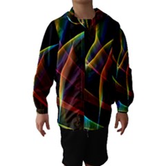 Peacock Symphony, Abstract Rainbow Music Hooded Wind Breaker (kids) by DianeClancy