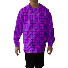 Abstract Dancing Diamonds Purple Violet Hooded Wind Breaker (kids) by DianeClancy