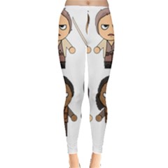 The Walking Dead   Main Characters Chibi   Amc Walking Dead   Manga Dead Leggings  by PTsImaginarium