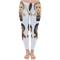 The Walking Dead   Main Characters Chibi   Amc Walking Dead   Manga Dead Winter Leggings  by PTsImaginarium