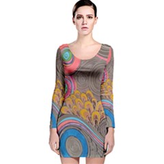 Rainbow Passion Long Sleeve Velvet Bodycon Dress by SugaPlumsEmporium