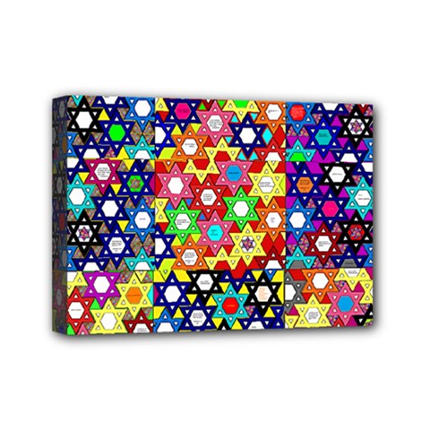 Star Of David Mini Canvas 7  X 5  by SugaPlumsEmporium