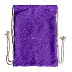 Festive Purple Glitter Texture Drawstring Bag (large) by yoursparklingshop