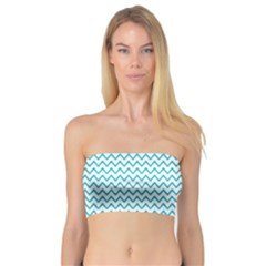 Blue White Chevron Bandeau Top by yoursparklingshop