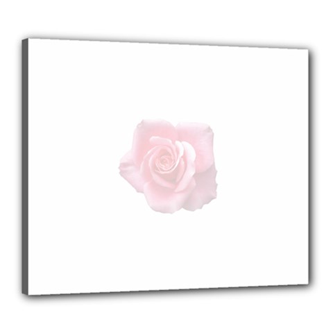 Pink White Love Rose Canvas 24  X 20  by yoursparklingshop