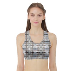 Geometric Diamonds Women s Sports Bra With Border by yoursparklingshop