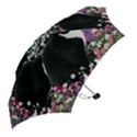 Freckles In Flowers Ii, Black White Tux Cat Mini Folding Umbrellas View2