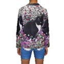 Freckles In Flowers Ii, Black White Tux Cat Kid s Long Sleeve Swimwear View2