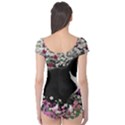 Freckles In Flowers Ii, Black White Tux Cat Boyleg Leotard (Ladies) View2